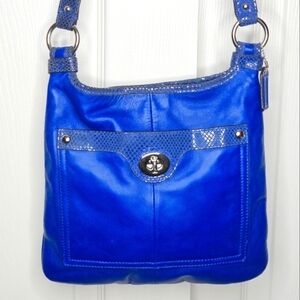 Coach Limited Special Edition Leather Penelope Royal Blue Crossbody Bag